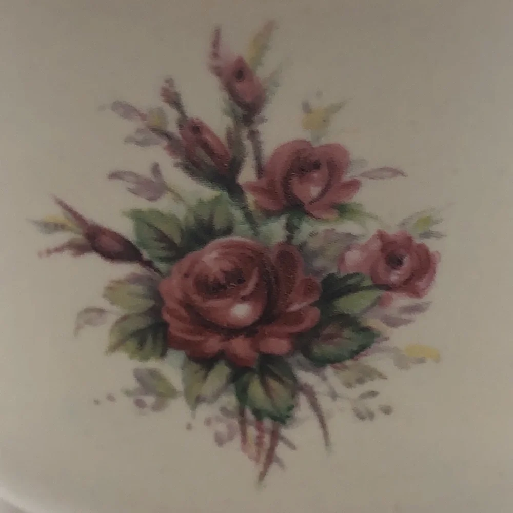 VTG Hand Painted by VB Athena California USA  Cup/ Mug Floral 50’s